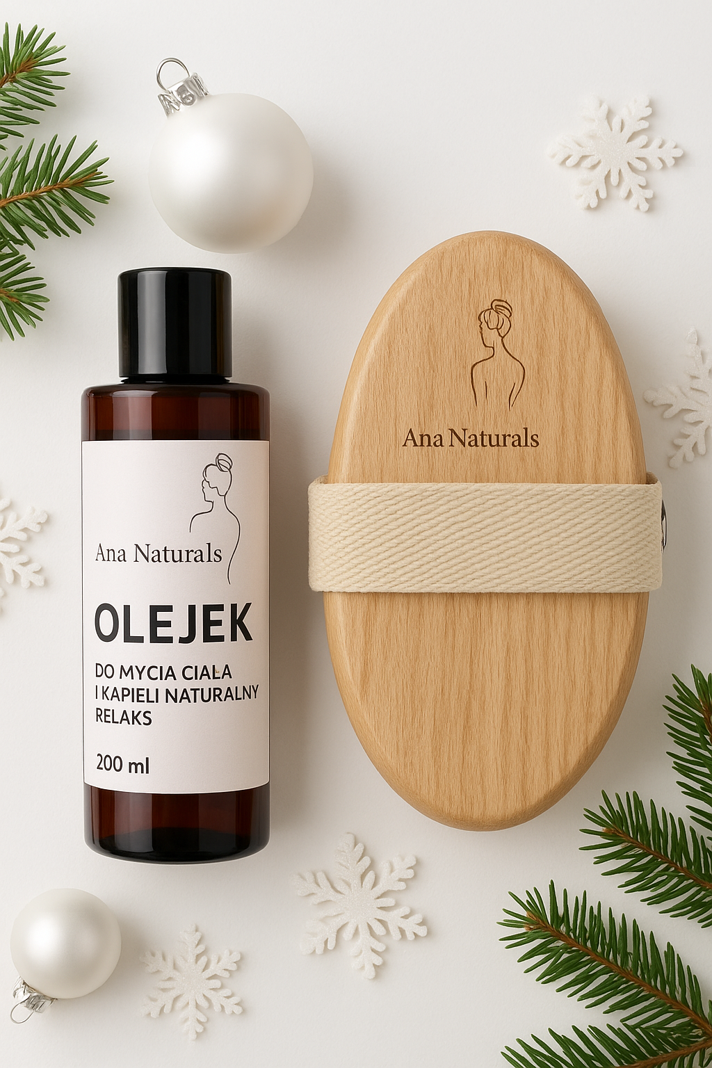 🌿 Zestaw pielęgnacyjny: Naturalny Olejek do Mycia Ciała „Relaks” + Szczotka do Szczotkowania Ciała 🌿 Zestaw pielęgnacyjny: Naturalny Olejek do Mycia Ciała „Relaks” + Szczotka do Szczotkowania Ciała Odkryj wyjątkowy rytuał, który łączy oczyszczanie, wygładzenie i głęboki relaks. Ten zestaw to idealna propozycja dla osób pragnących naturalnej pielęgnacji, która wspiera zdrowy wygląd skóry i pozwala na codzienne odprężenie w domowym spa. ✨ Naturalny Olejek do Mycia Ciała „Relaks” Stworzony z połączenia roślinnych olejów i łagodnych składników myjących, olejek „Relaks” delikatnie oczyszcza skórę, pozostawiając ją miękką, elastyczną i przyjemnie nawilżoną. Jego aromat (możesz dodać zapach, np. lawenda, eukaliptus, cytrusy — daj znać, jeśli mam dopasować) koi zmysły i przynosi uczucie harmonii. Dlaczego pokochasz ten olejek: 🌸 Nie wysusza skóry — myje, jednocześnie pozostawiając ochronną warstwę odżywczych olejów. 🌿 100% składników pochodzenia naturalnego — bez SLS, SLES, parabenów i sztucznych barwników. 🌬️ Relaksujący aromat — stworzony, aby zmniejszać napięcie i wprowadzać w stan głębokiego odprężenia. 💧 Idealny do każdego typu skóry, także wrażliwej i skłonnej do suchości. ✨ Pozostawia skórę jedwabiście gładką, miękką i przyjemnie pachnącą. 💛 Szczotka do Szczotkowania Ciała na Sucho Wykonana z naturalnego drewna i roślinnego włosia, szczotka doskonale wspiera codzienną rutynę pielęgnacyjną. Szczotkowanie na sucho to szybki i skuteczny sposób na pobudzenie krążenia oraz wygładzenie skóry. Korzyści szczotkowania ciała: 🔸 Wygładza i ujędrnia — regularne stosowanie pomaga redukować szorstkość i poprawia elastyczność skóry. 🔸 Pobudza krążenie i wspiera drenaż limfatyczny — poprawia naturalny blask i wygląd skóry. 🔸 Pomaga w walce z cellulitem — regularny masaż wspiera naturalne procesy detoksykacji. 🔸 Peeling bez kosmetyków — usuwa martwy naskórek i zapobiega wrastaniu włosków. 🌱 Naturalne materiały — bez tworzyw sztucznych, odpowiednia dla skóry wrażliwej (dostosuj siłę nacisku). 🌟 Jak używać zestawu? 1. Szczotkowanie na sucho (przed prysznicem): Wykonuj krótkie, energiczne ruchy od stóp ku górze. Zawsze kieruj się w stronę serca, aby wspierać krążenie. Masaż powinien trwać 3–5 minut. 2. Prysznic z olejkiem „Relaks”: Nałóż olejek na wilgotną skórę. Delikatnie masuj aż do uzyskania lekkiej, kremowej emulsji myjącej. Spłucz i ciesz się jedwabiście gładką, pachnącą skórą. 🎁 Idealny zestaw na prezent lub domowe spa Naturalna pielęgnacja w pięknym wydaniu — zestaw doskonale sprawdzi się jako prezent dla osób, które kochają holistyczne podejście do ciała i chcą zadbać o siebie w sposób świadomy, spokojny i skuteczny. 💚 Ten zestaw jest dla Ciebie, jeśli: Lubisz naturalne, delikatne kosmetyki. Chcesz wygładzić skórę i poprawić jej napięcie. Marzysz o chwilach relaksu w domowym zaciszu. Szukasz prostego rytuału, który realnie zmienia kondycję skóry.